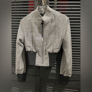 Gray Crop Fall Jacket New with Tags